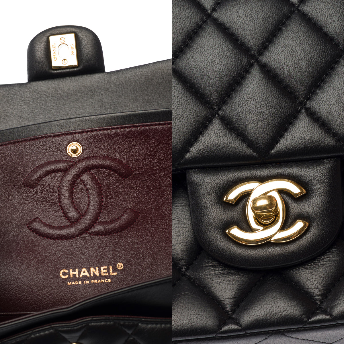 Sac CHANEL Timeless/Classique en Cuir Noir - 104011