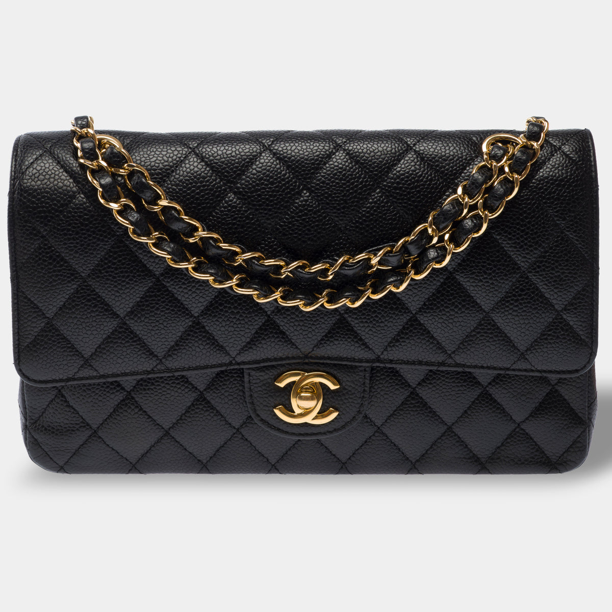 Sac CHANEL Timeless/Classique en Cuir Noir - 104012