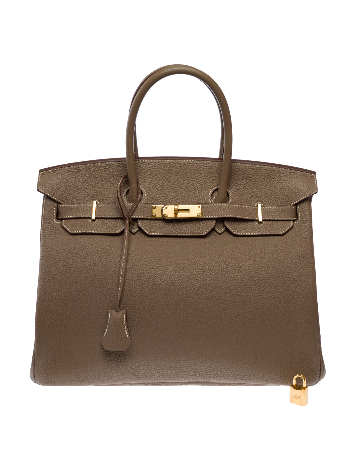 Sac HERMES Birkin 35 en Cuir Étoupe - 104028