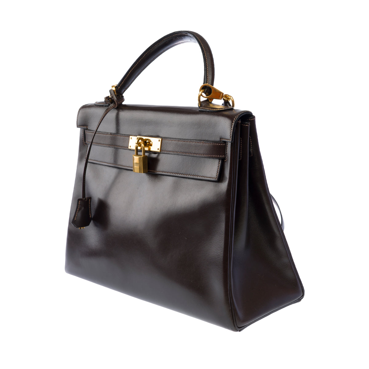 Sac HERMES Kelly 32 en Cuir Marron - 104021
