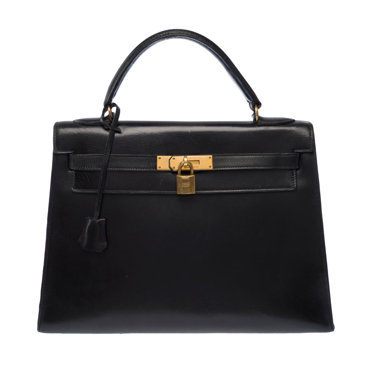 Sac HERMES Kelly 32 en Cuir Bleu Marine - 104022