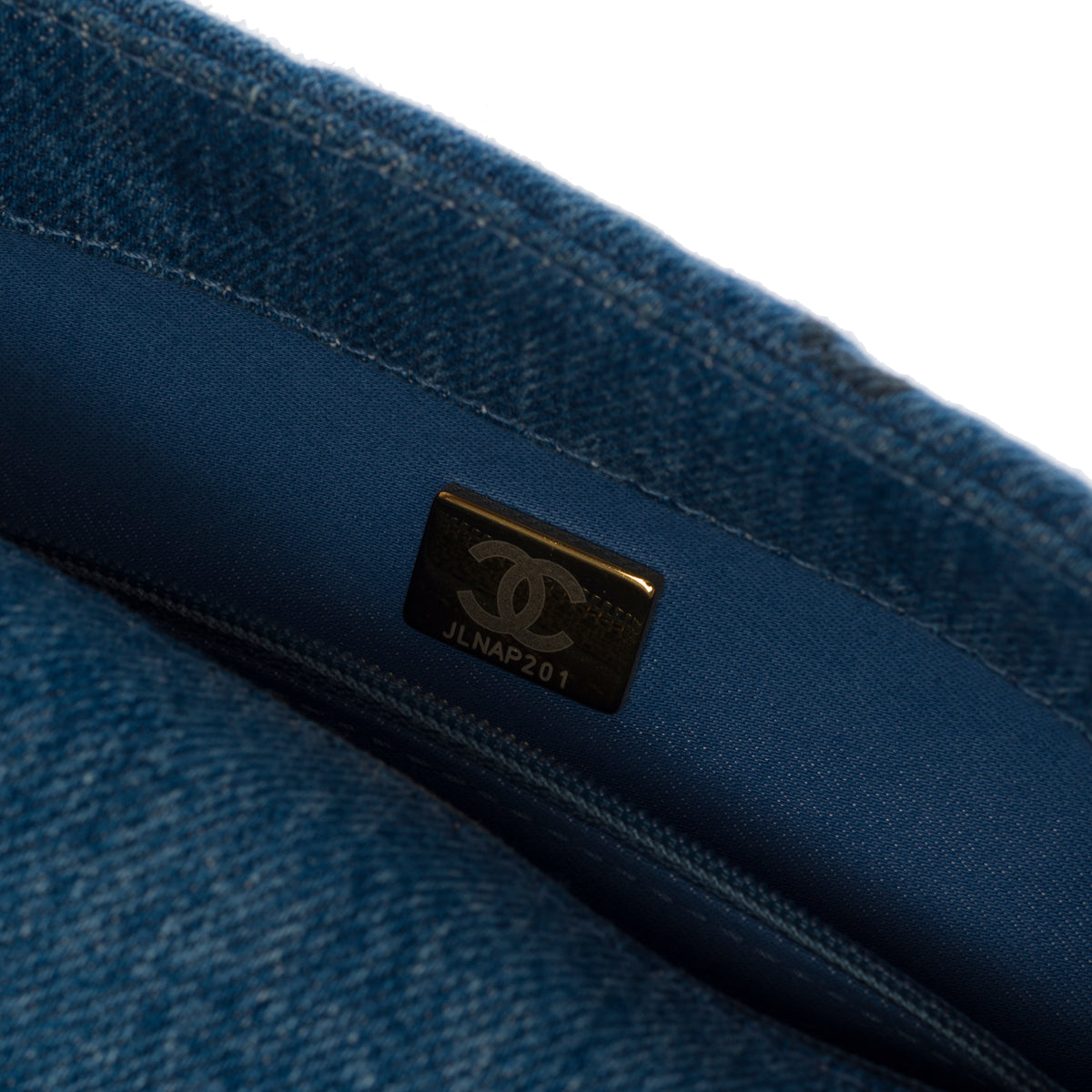 Sac CHANEL Timeless/Classique en Denim Bleu - 104024