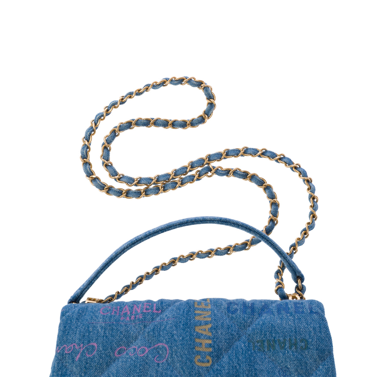 Sac CHANEL Timeless/Classique en Denim Bleu - 104024