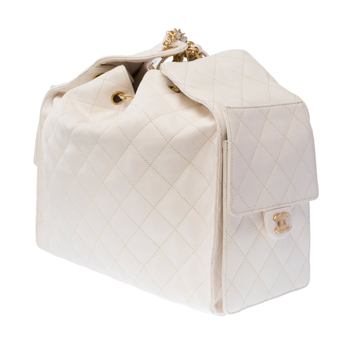 Sac CHANEL en Cuir Blanc - 104026