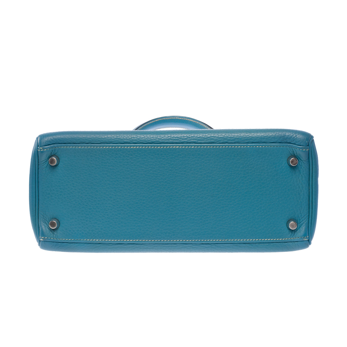 Sac HERMES Kelly 28 en Cuir Bleu - 104041