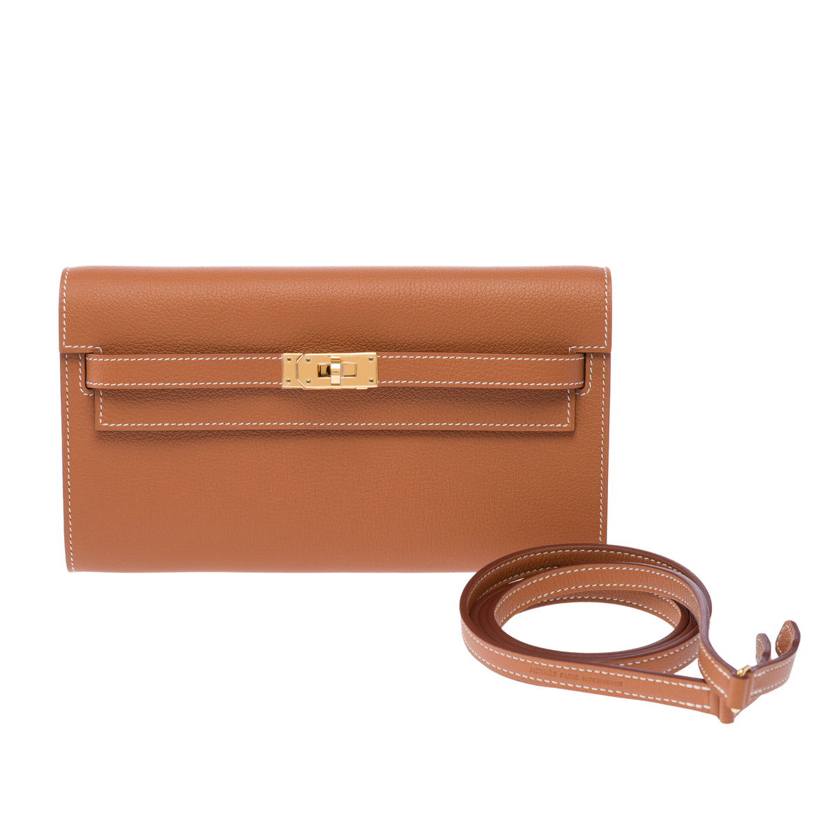 Sac HERMES Kelly to go en Cuir Doré - 104043