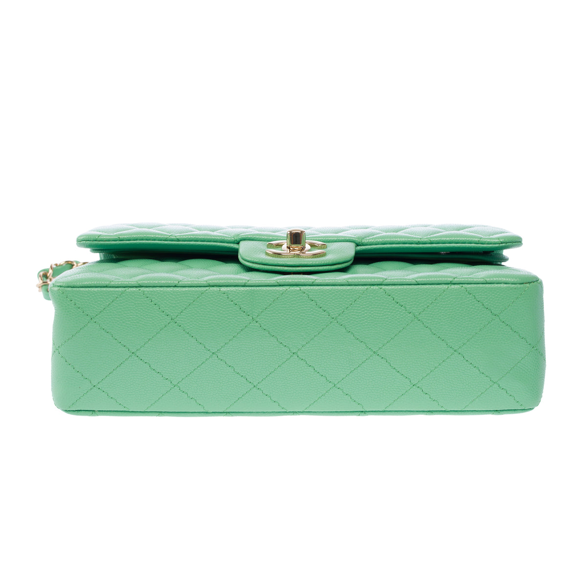 Sac CHANEL Timeless/Classique en Cuir Vert - 104053
