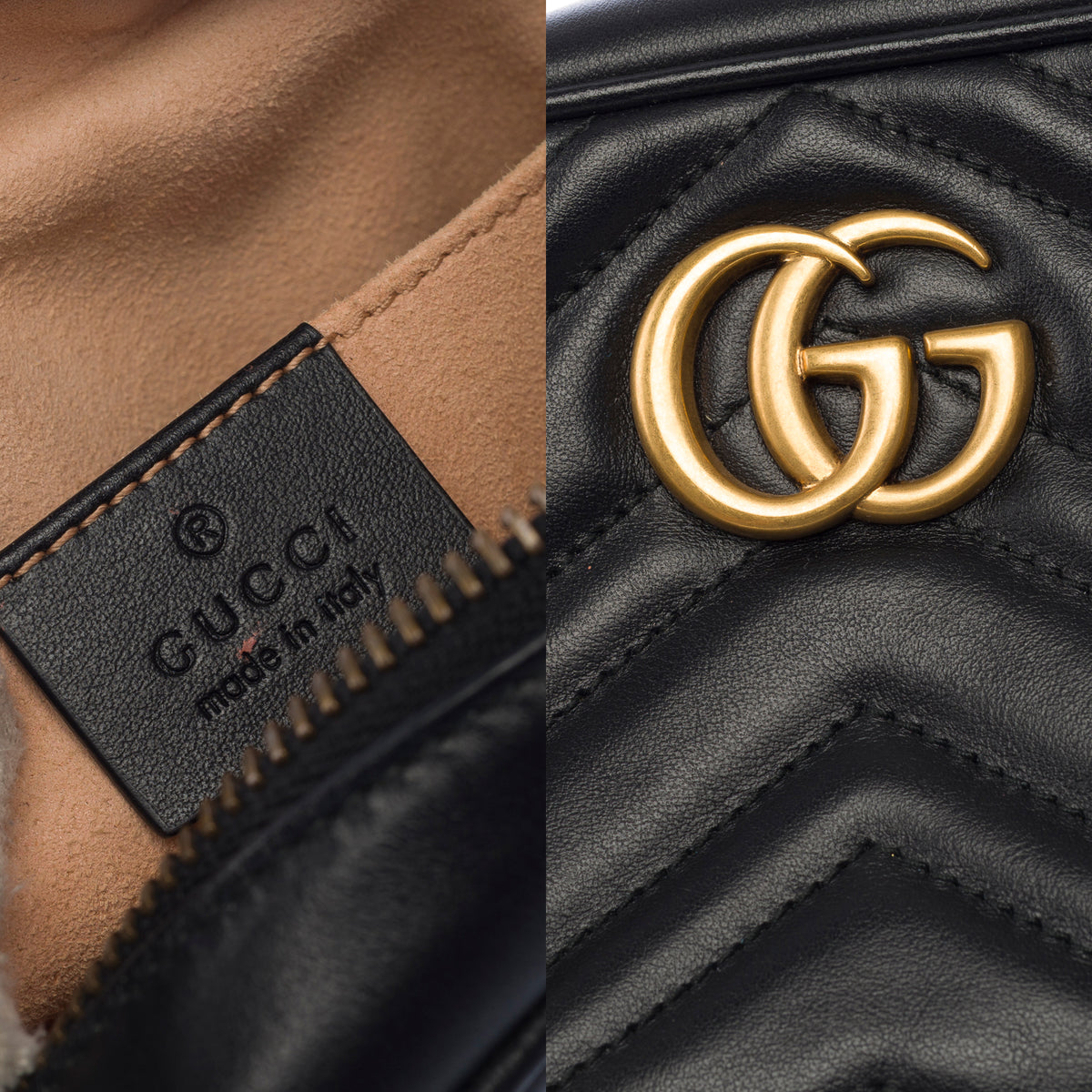 Sac GUCCI Marmont en Cuir Noir - 104055