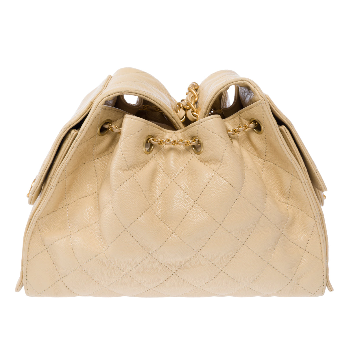 Sac CHANEL en Cuir Beige - 104054