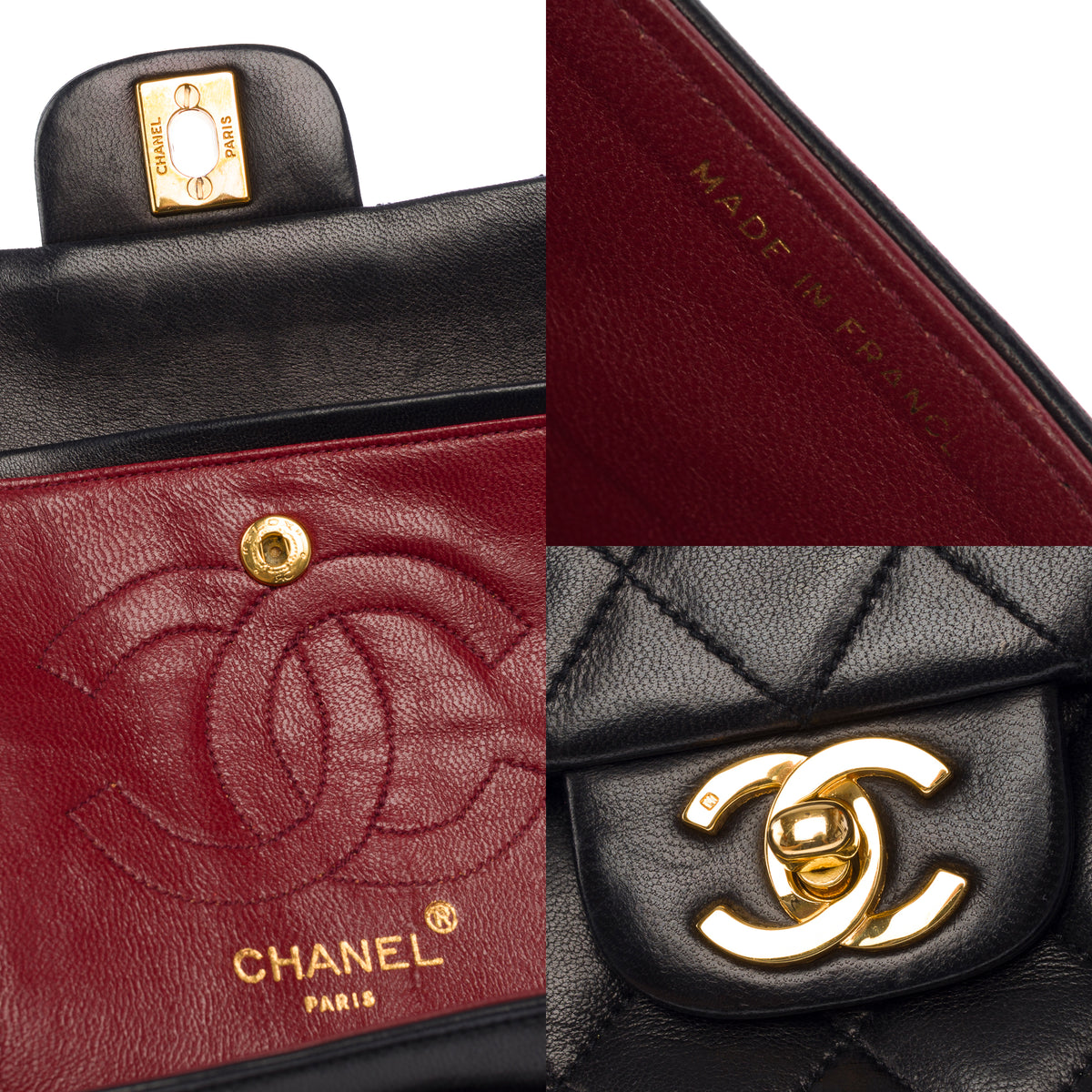 Sac CHANEL Timeless/Classique en Cuir Noir - 104066