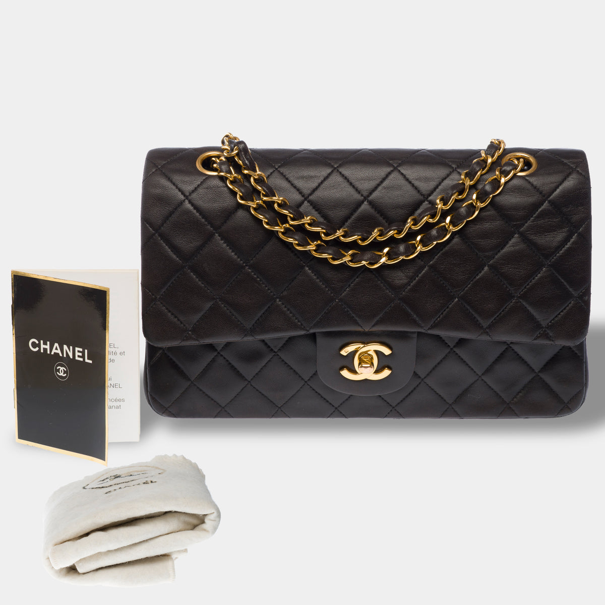 Sac CHANEL Timeless/Classique en Cuir Noir - 104067