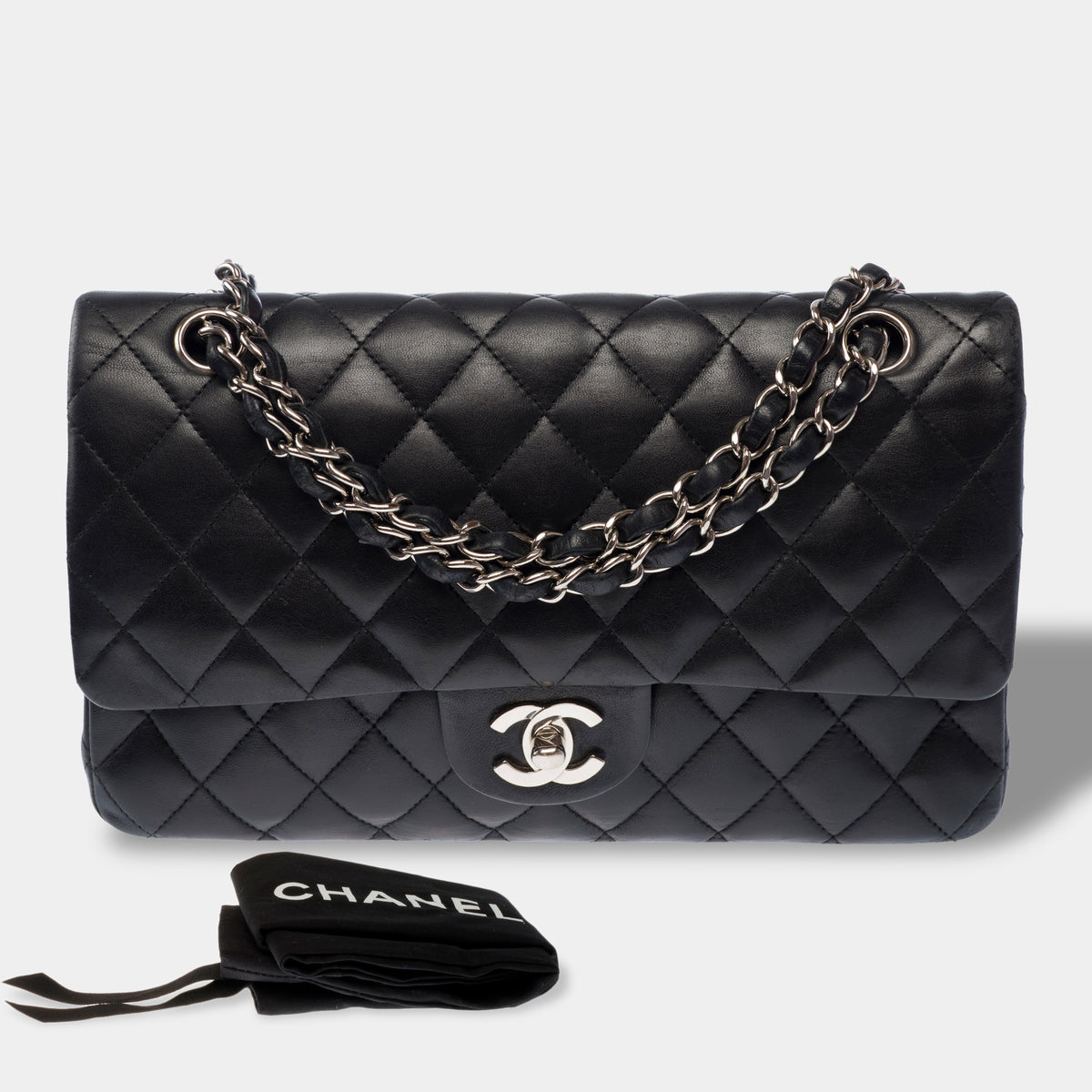 Sac CHANEL Timeless/Classique en Cuir Noir - 104064