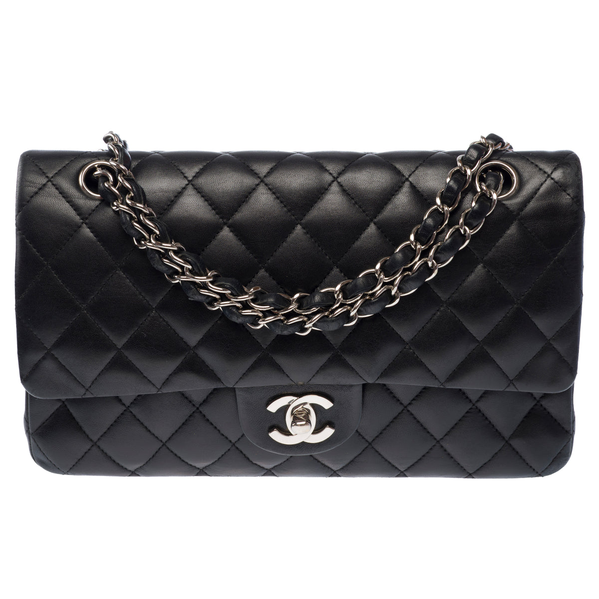 Sac CHANEL Timeless/Classique en Cuir Noir - 104064