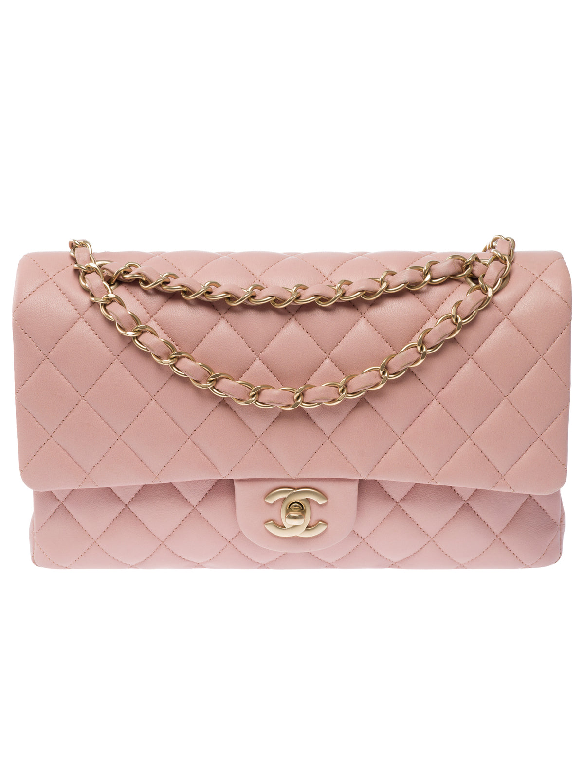 Sac CHANEL Timeless/Classique en Cuir Rose - 104069