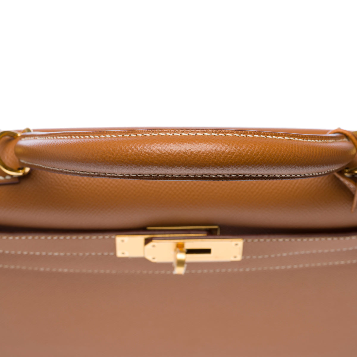 Sac HERMES Kelly 28 en Cuir Doré - 104077