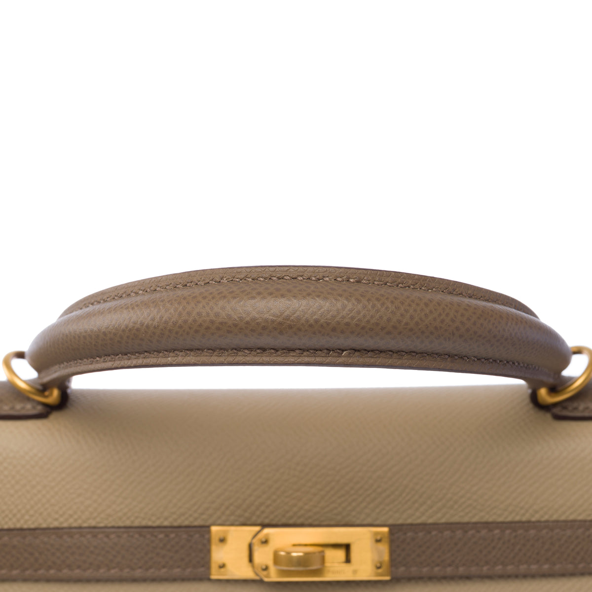 Sac HERMES Kelly 25 en Cuir Beige - 104075