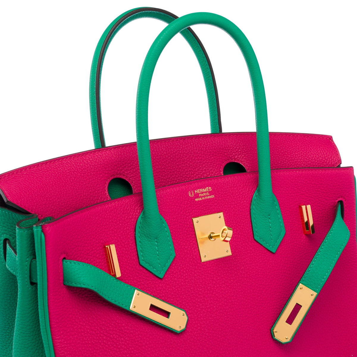 Sac HERMES Birkin 30 en Cuir Rose - 104079