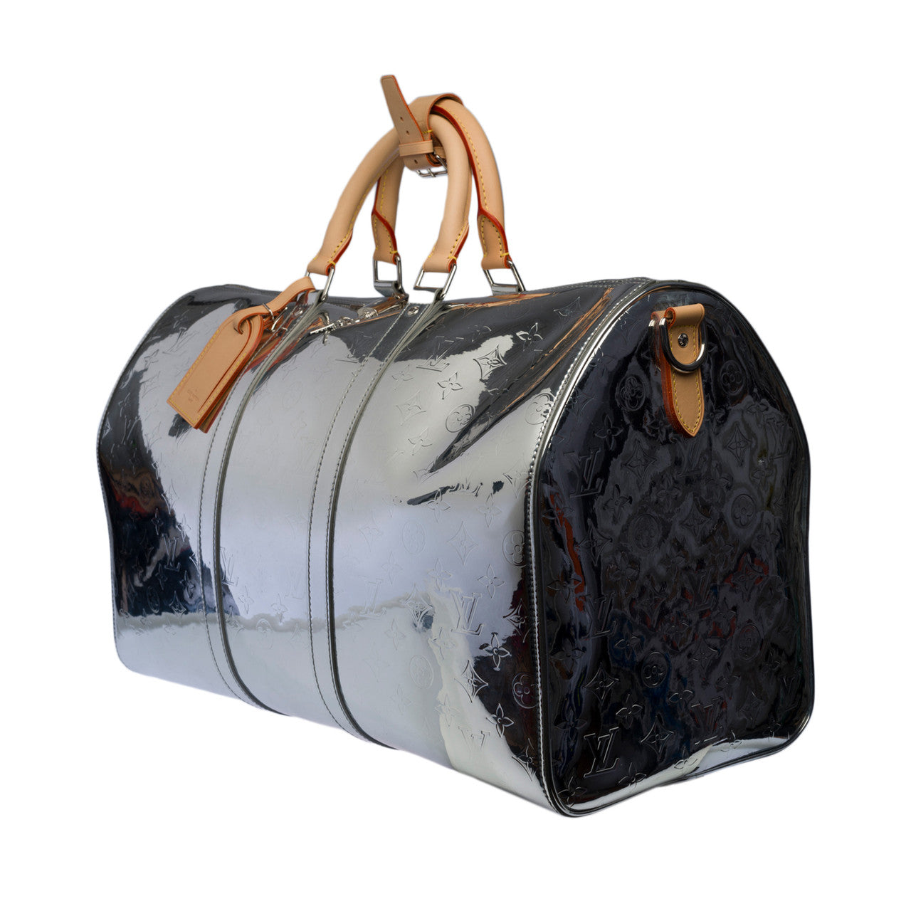 Sac LOUIS VUITTON Keepall en Cuir Argent - 100226