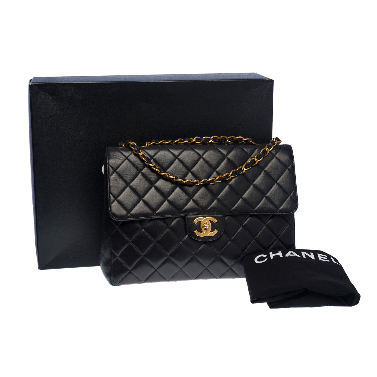 Sac CHANEL Timeless/Classique en Cuir Noir - 100406