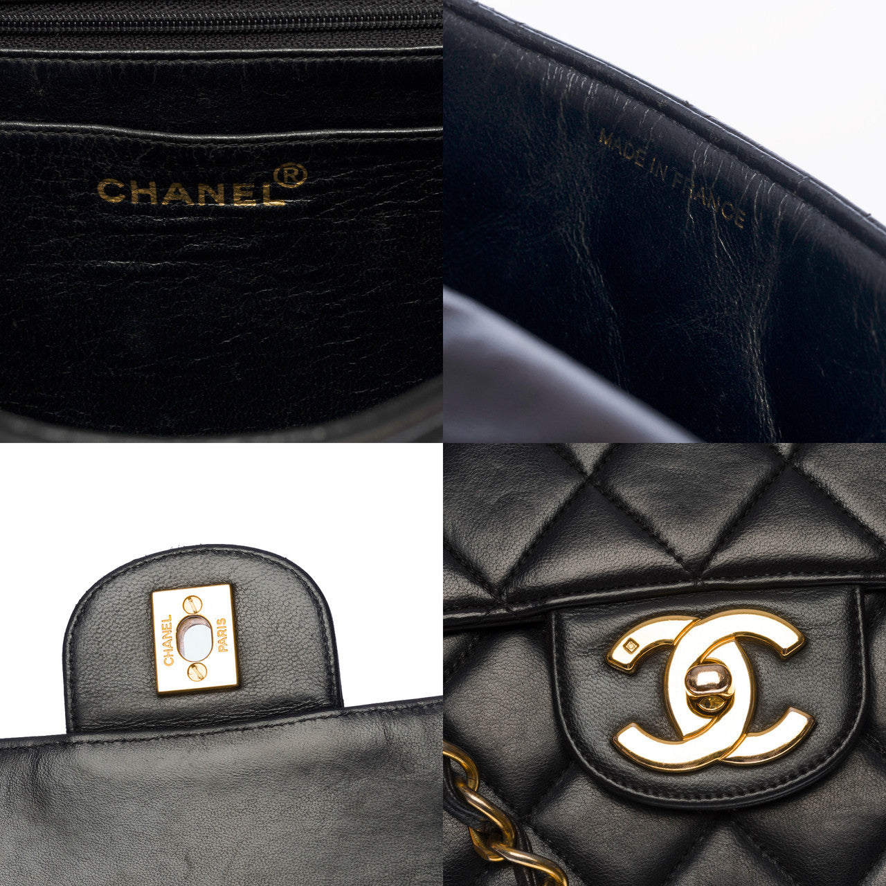 Sac CHANEL Timeless/Classique en Cuir Noir - 100406