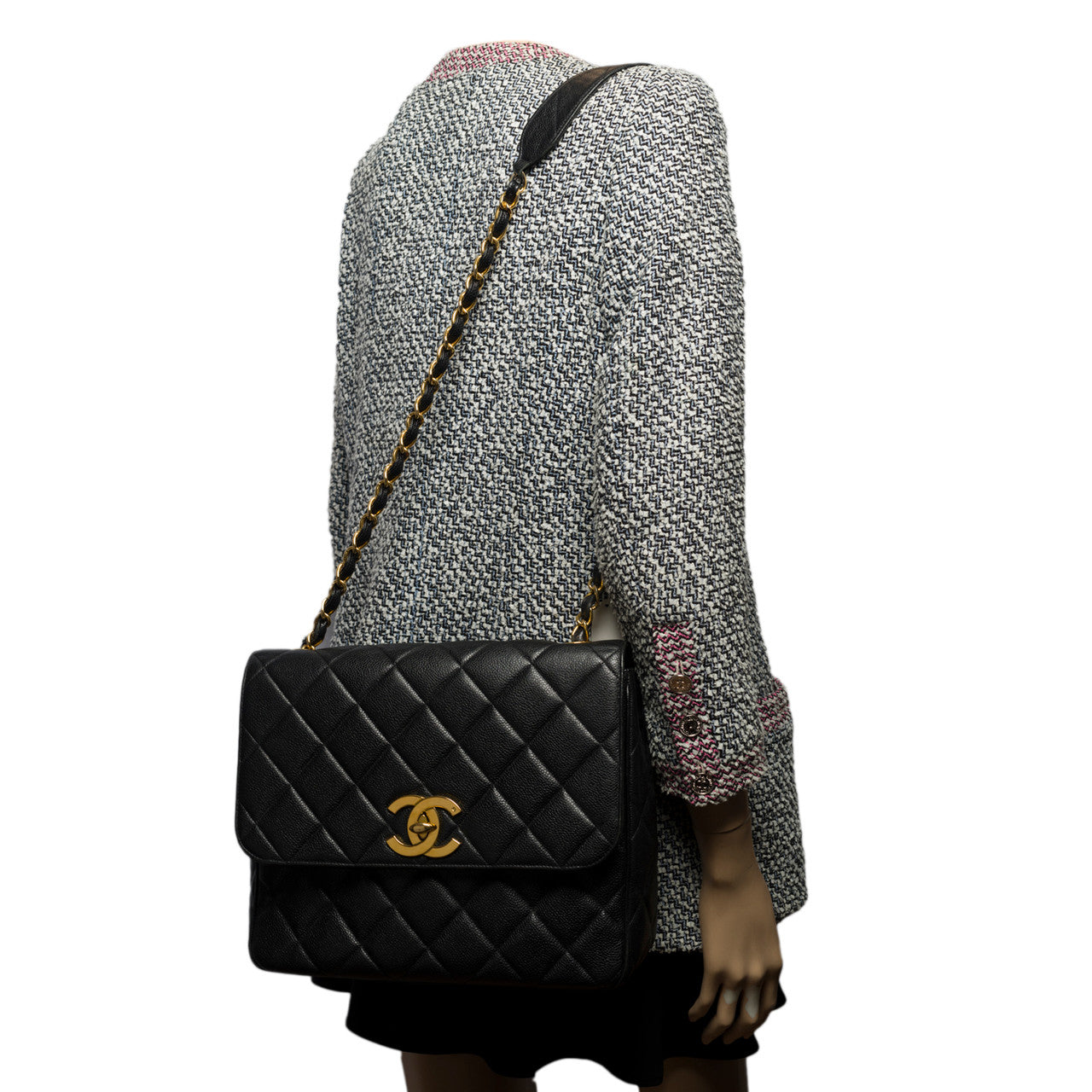 Sac CHANEL Timeless/Classique en Cuir Noir - 100497