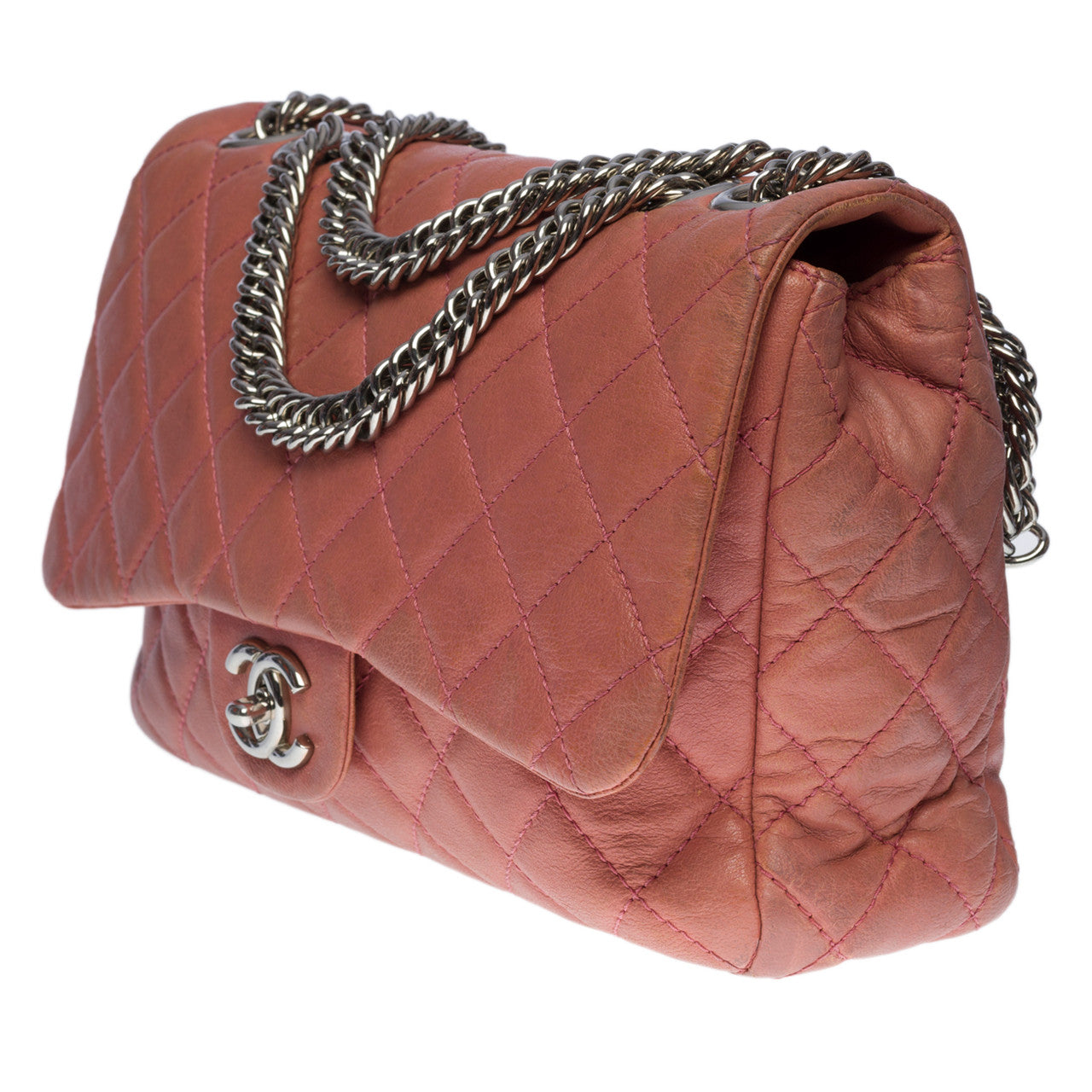 Sac CHANEL Timeless/Classique en Cuir Rose - 100658
