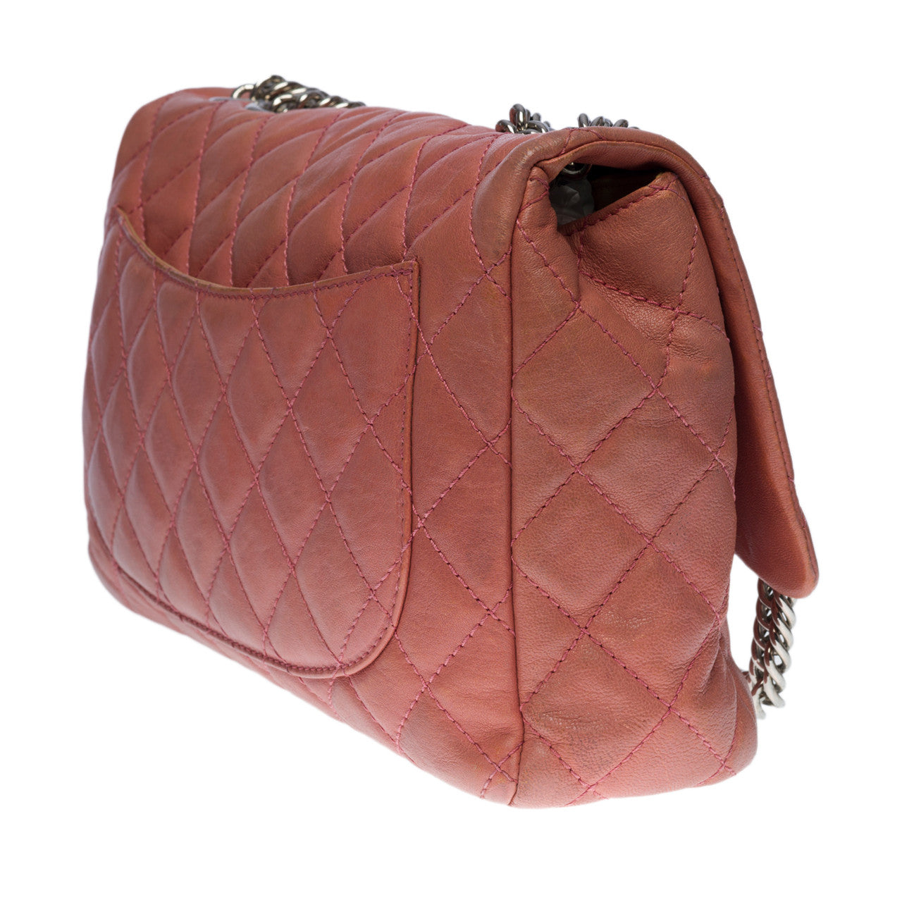Sac CHANEL Timeless/Classique en Cuir Rose - 100658