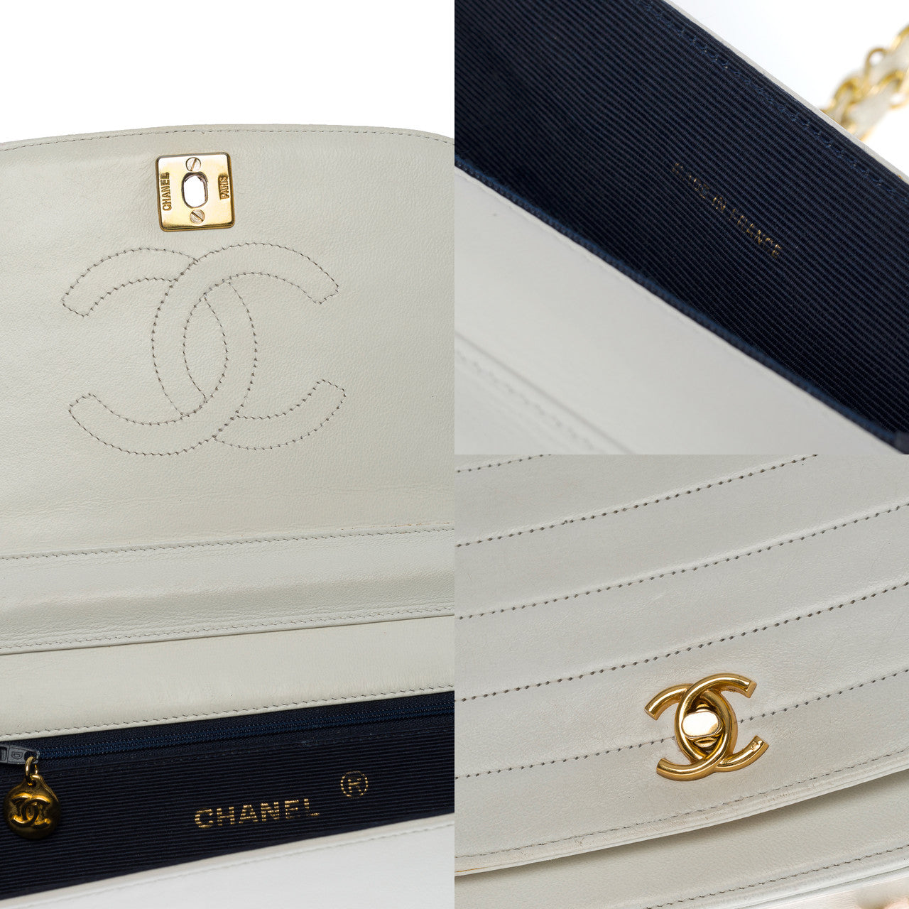 Sac CHANEL en Cuir Blanc - 100669