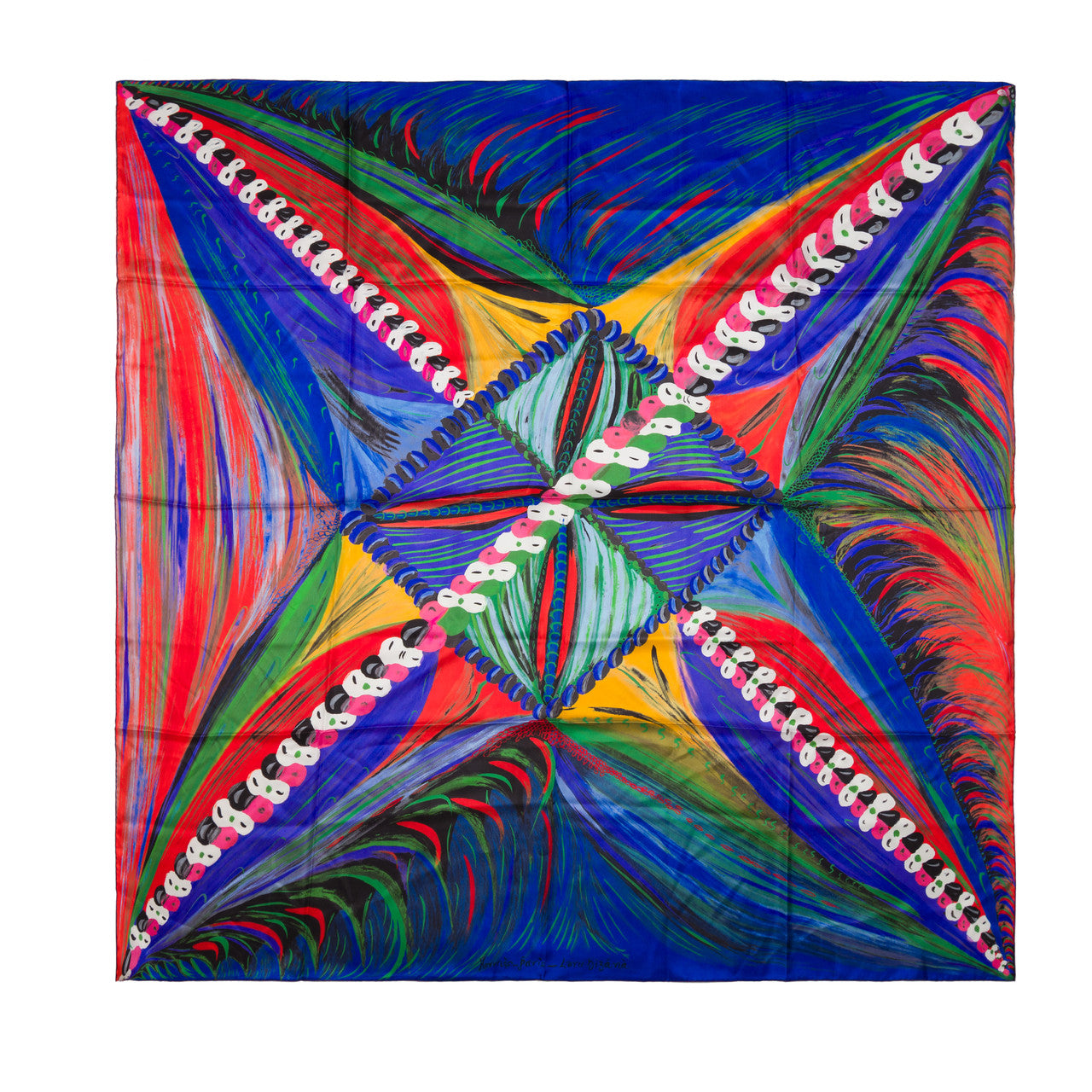 Accessoire HERMES Carre Geant silk 140 en Soie Bleu - 100681