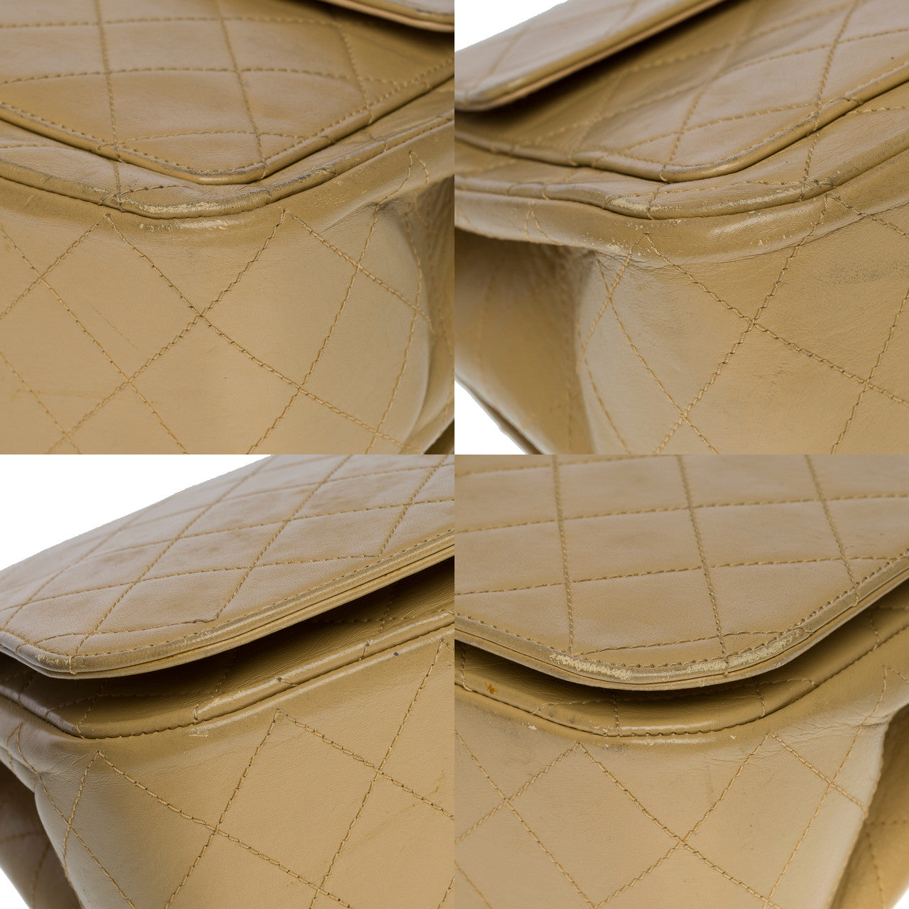 Sac CHANEL Timeless/Classique en Cuir Beige - 100712