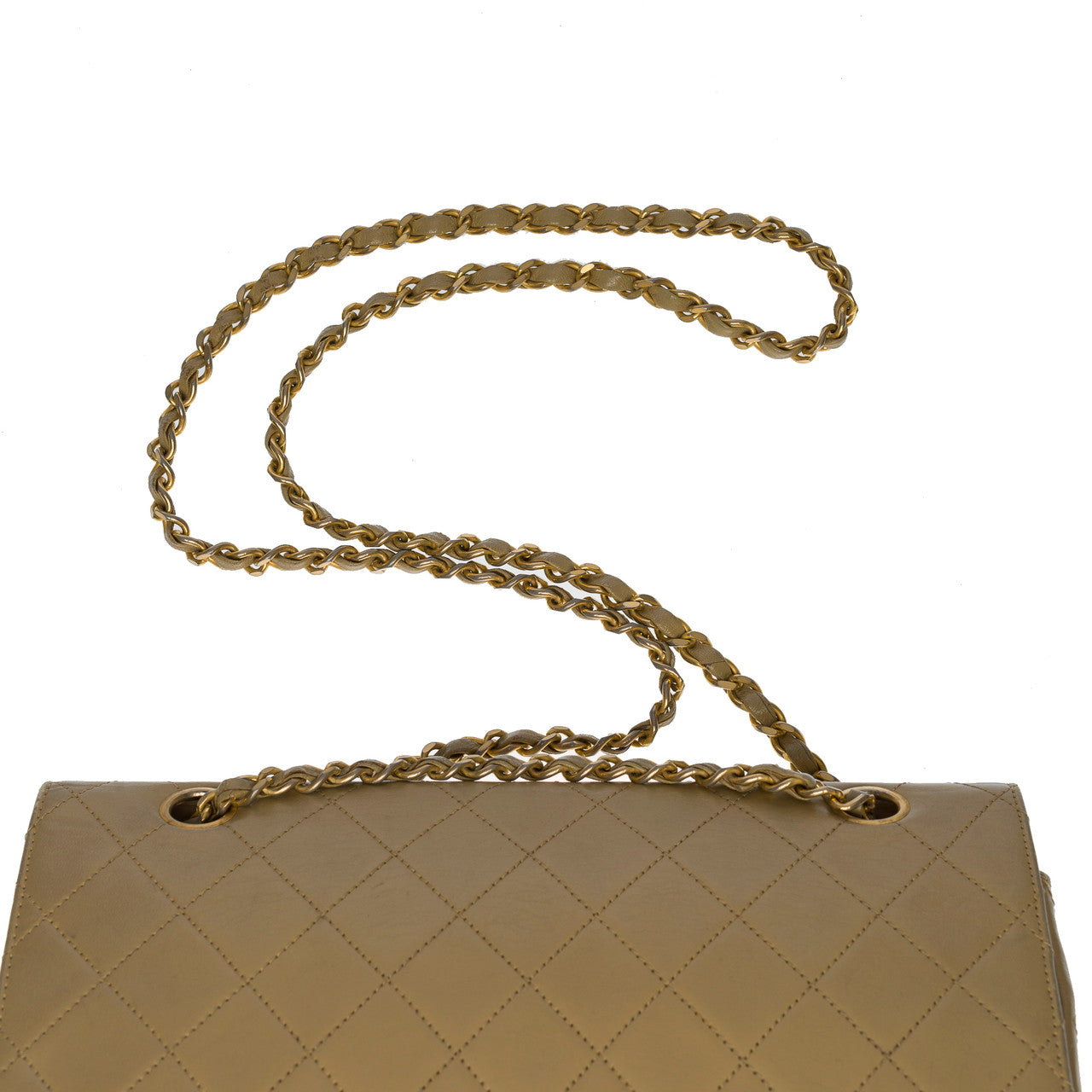 Sac CHANEL Timeless/Classique en Cuir Beige - 100712