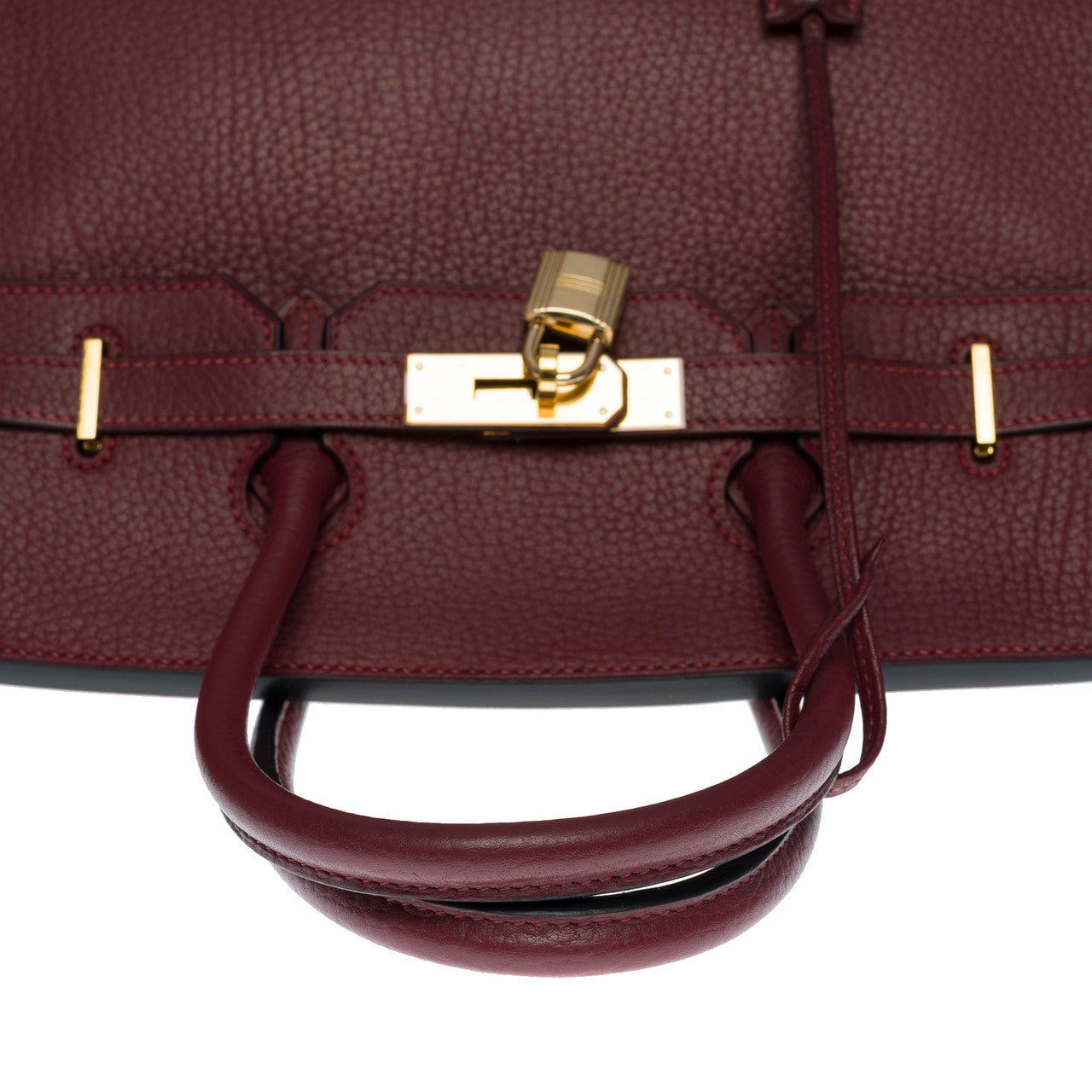 SAC À MAIN HERMES BIRKIN 35 EN CUIR FJORD ROUGE H-100792