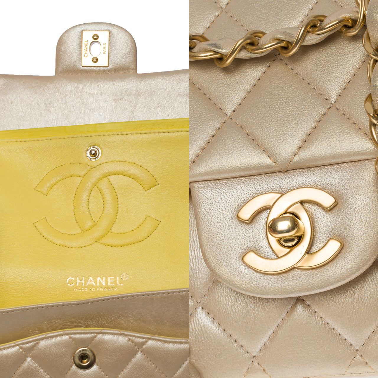 Sac CHANEL Timeless/Classique Or - 100904