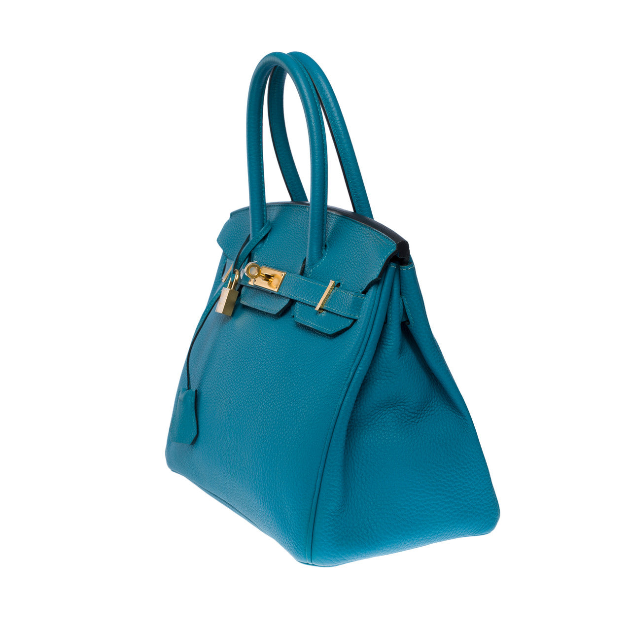 Sac HERMES Birkin 30 en Cuir Bleu - 100992