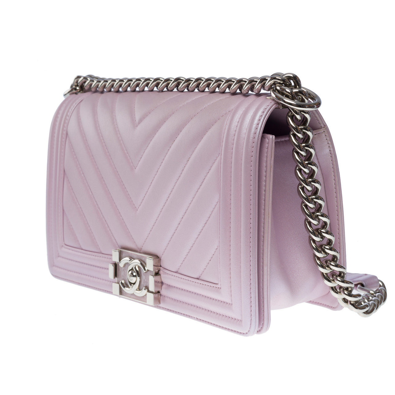 Sac CHANEL Boy en Cuir Violet - 101036