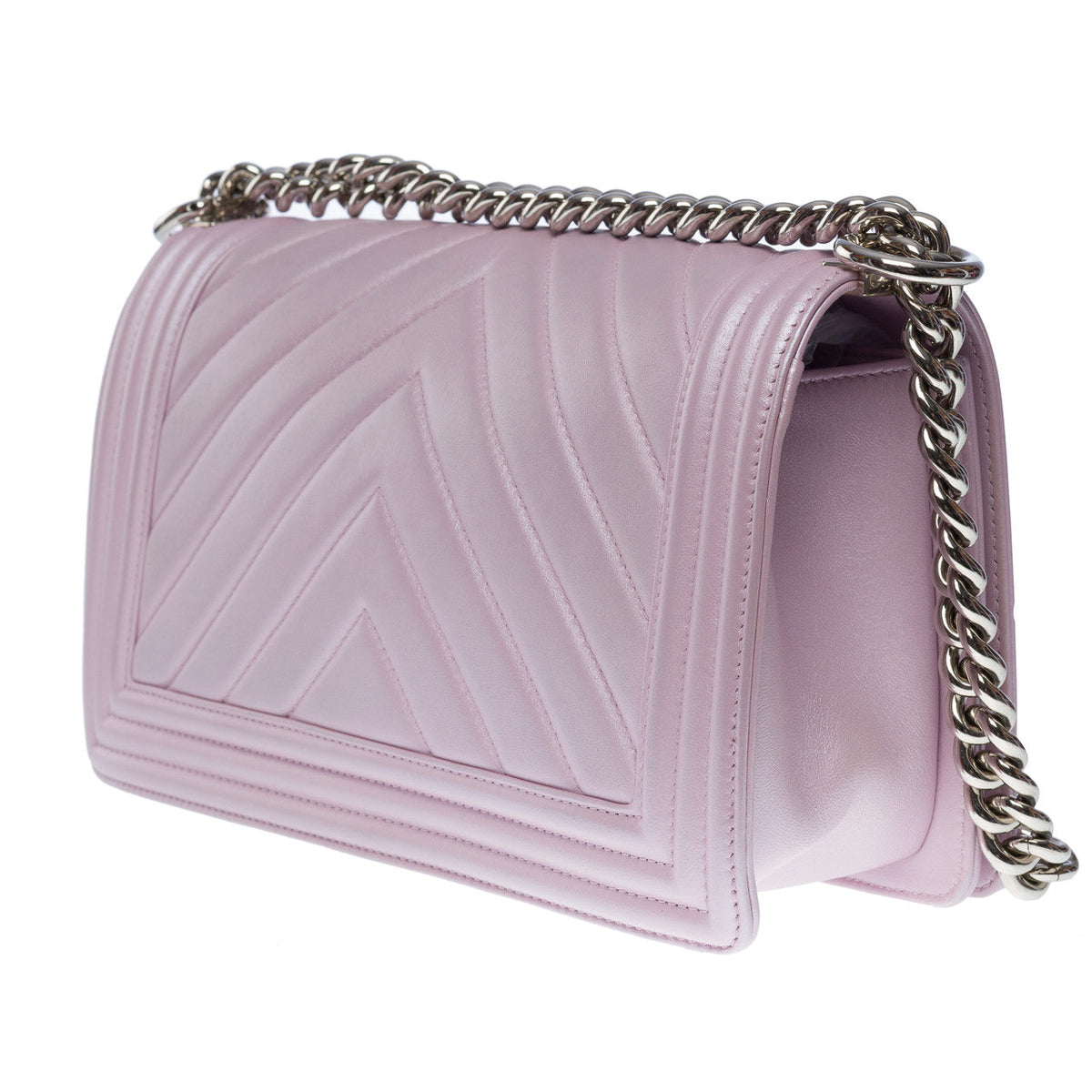 Sac CHANEL Boy en Cuir Violet - 101036