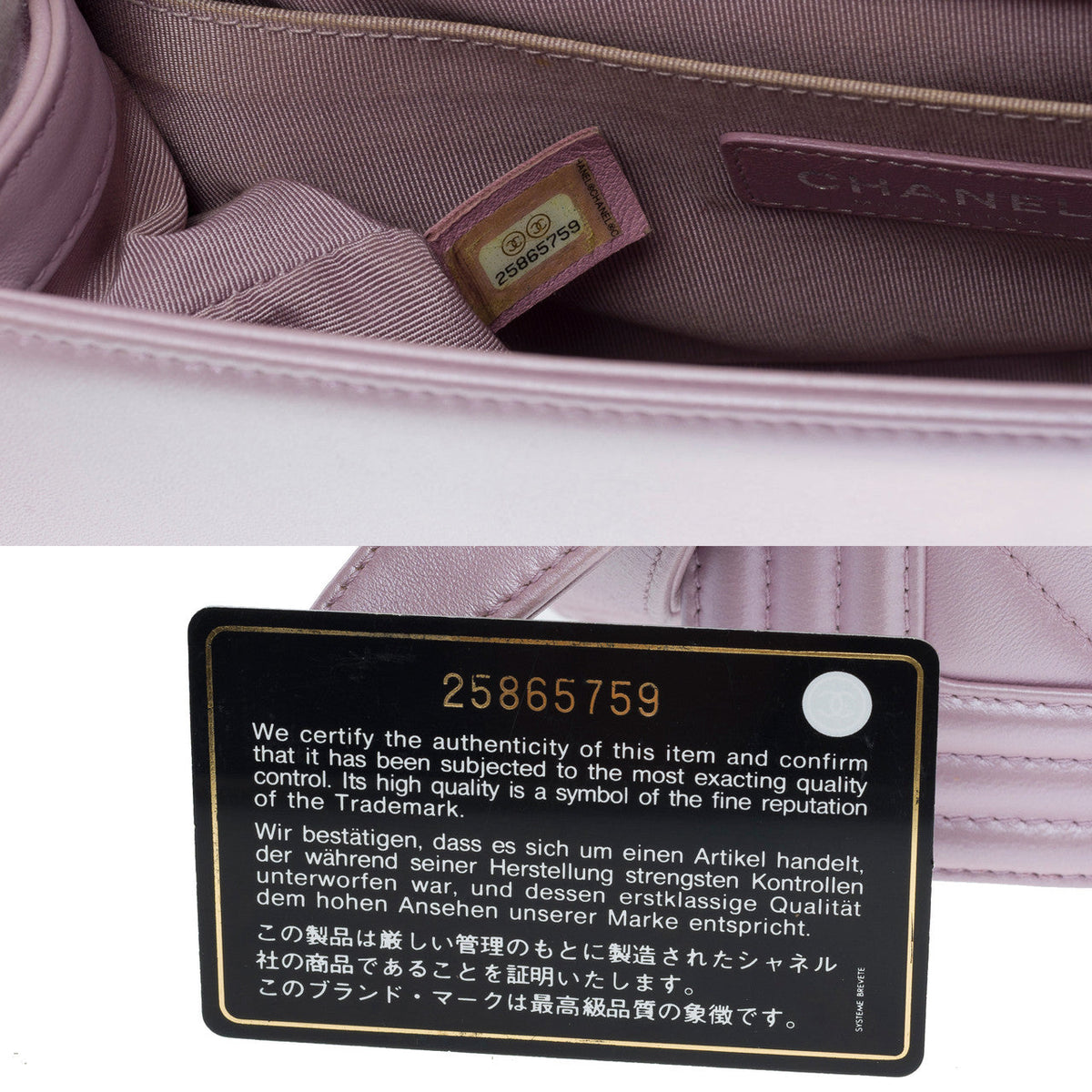 Sac CHANEL Boy en Cuir Violet - 101036
