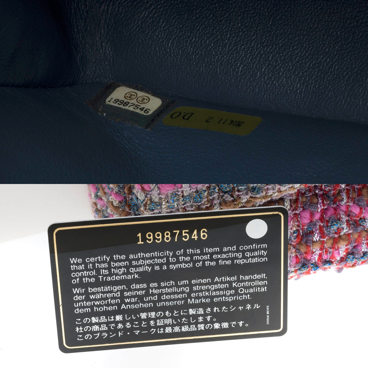 Sac CHANEL Timeless/Classique en Tweed Multicolor - 101137
