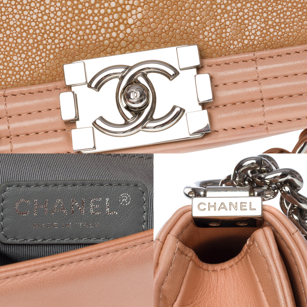 Sac CHANEL Boy en Cuir Rose - 101200
