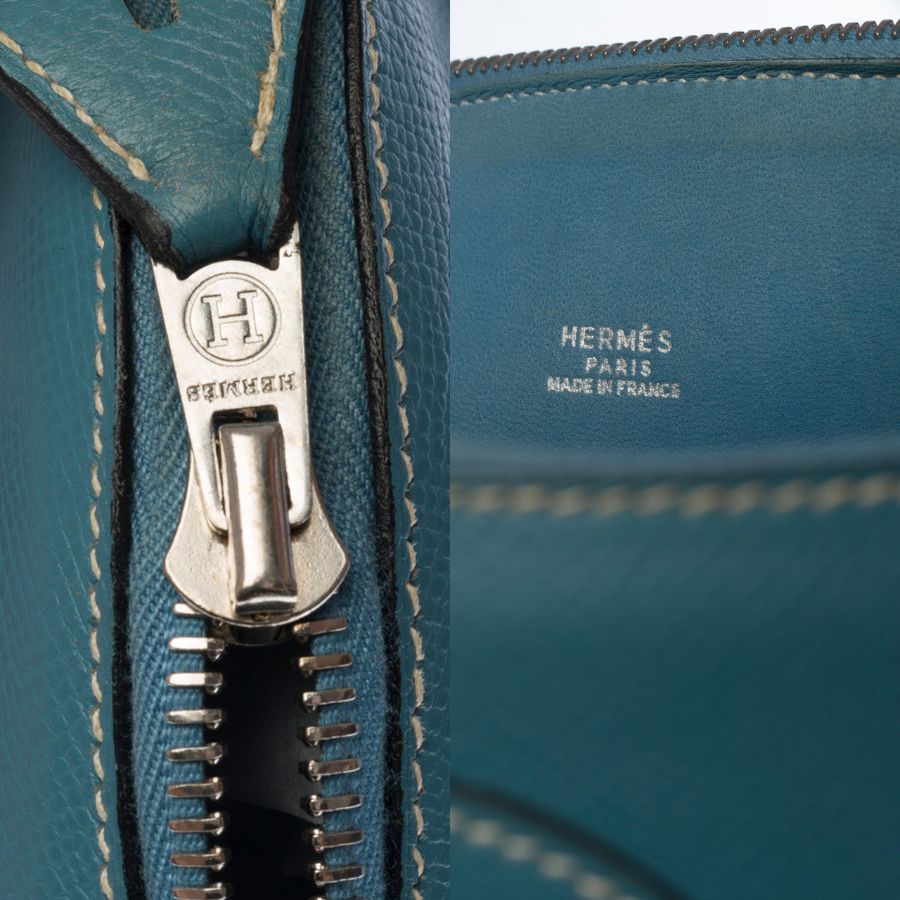 Sac HERMES Bolide en Toile Bleu - 100015
