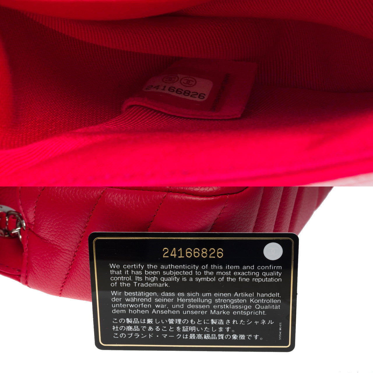 Sac CHANEL Timeless/Classique en Cuir Rouge - 101259