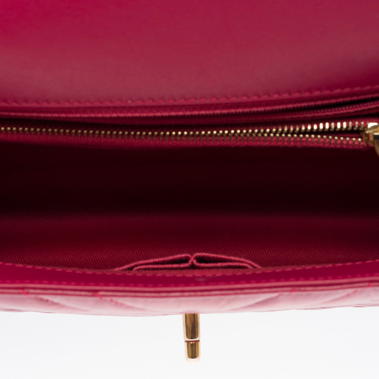Sac CHANEL Coco Handle en Cuir Rouge - 101387
