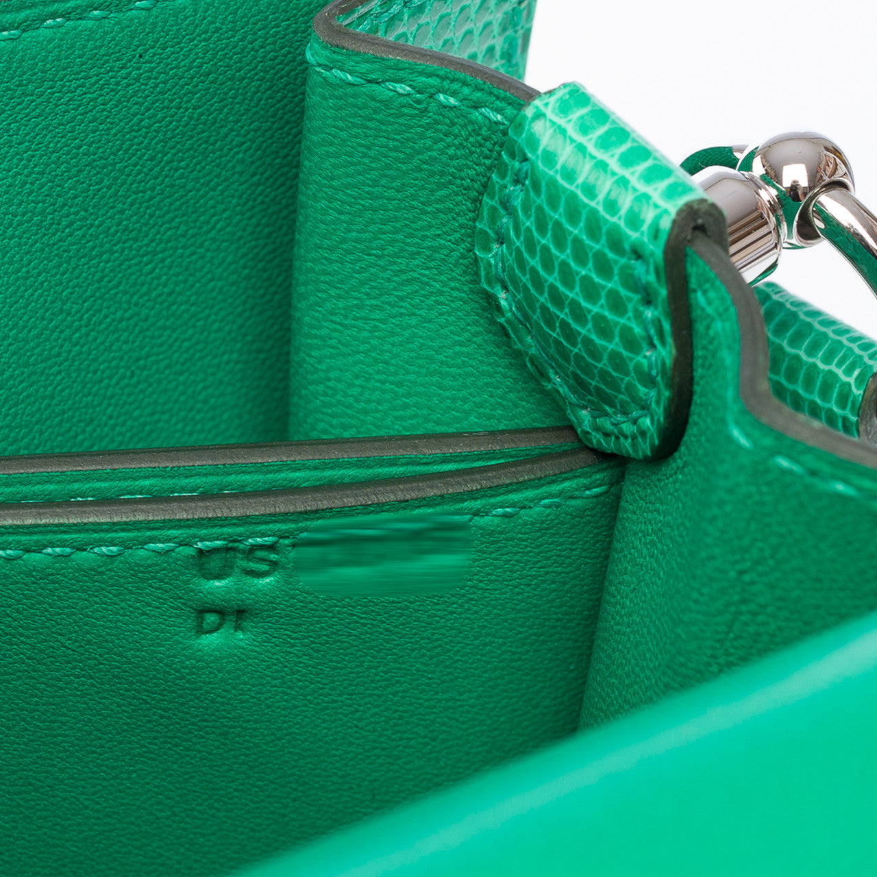 Sac HERMES Roulis en Cuirs exotiques Vert - 101528