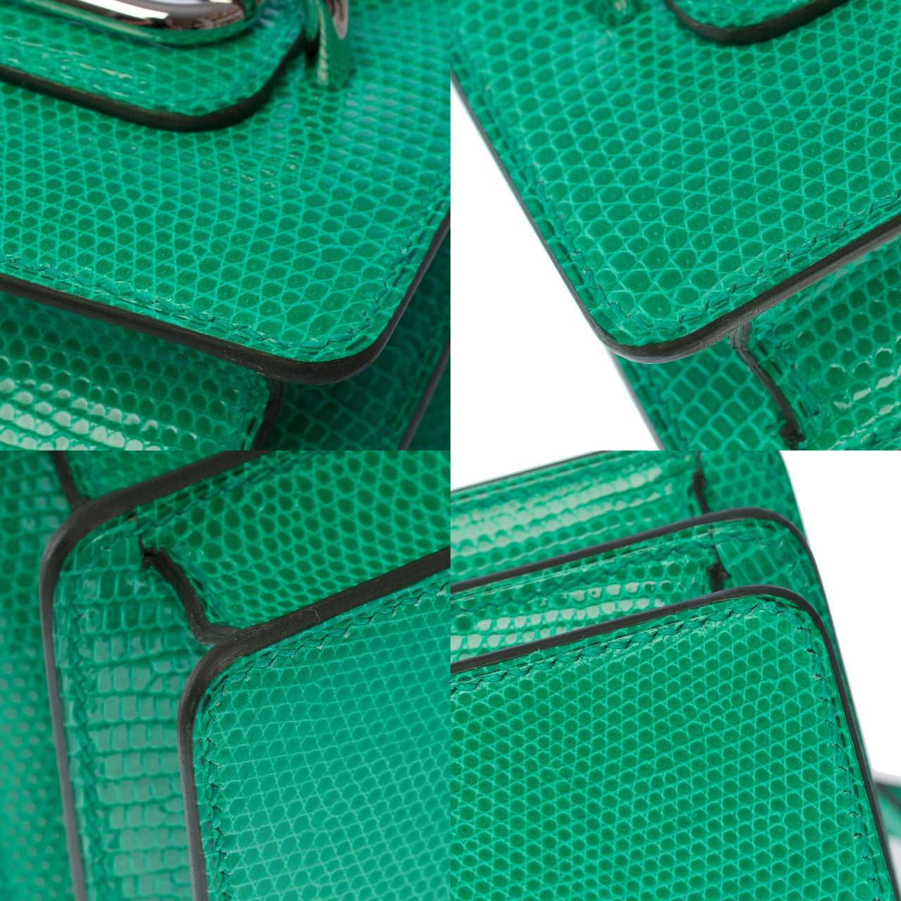 Sac HERMES Roulis en Cuirs exotiques Vert - 101528