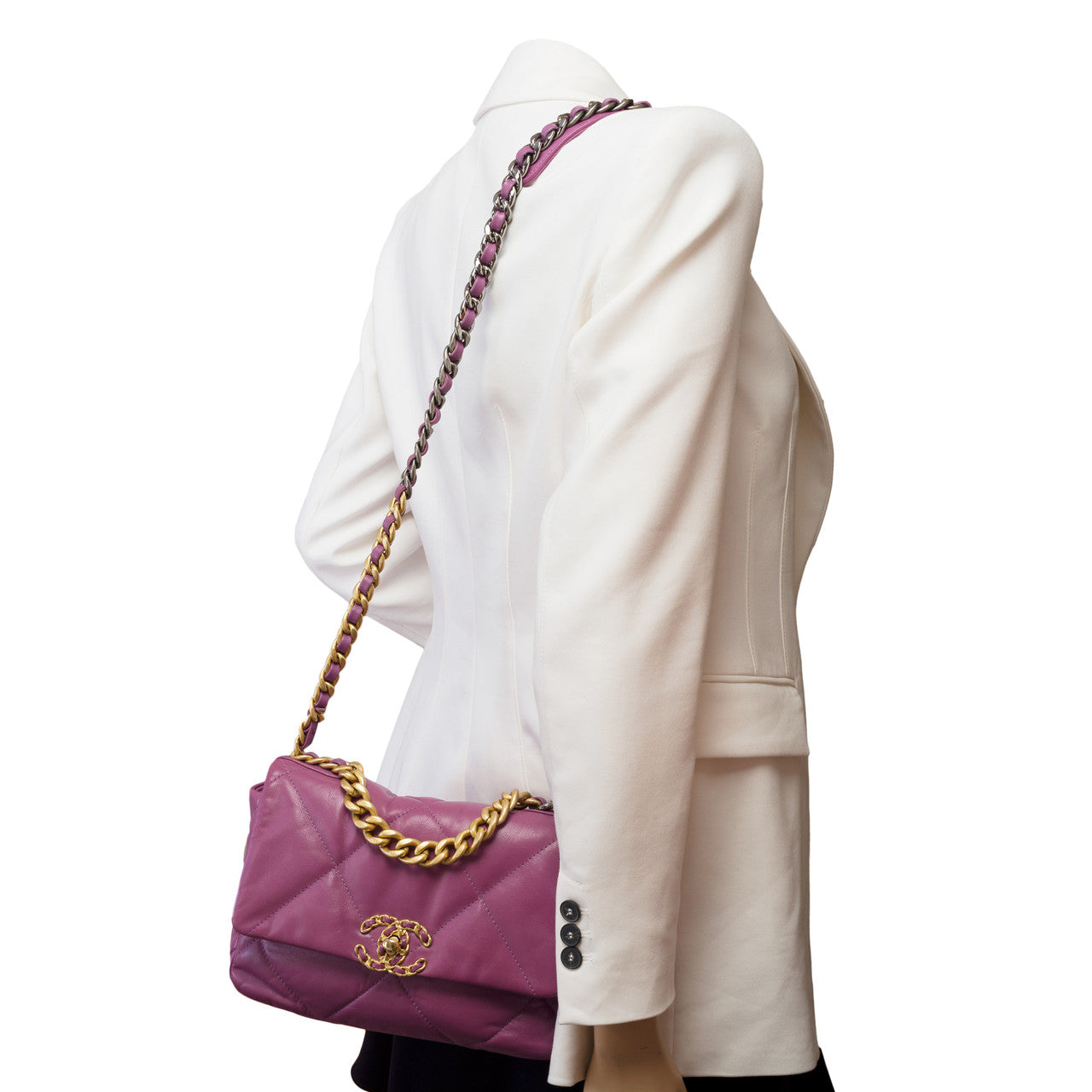 Sac CHANEL Chanel 19 en Cuir Violet - 101548