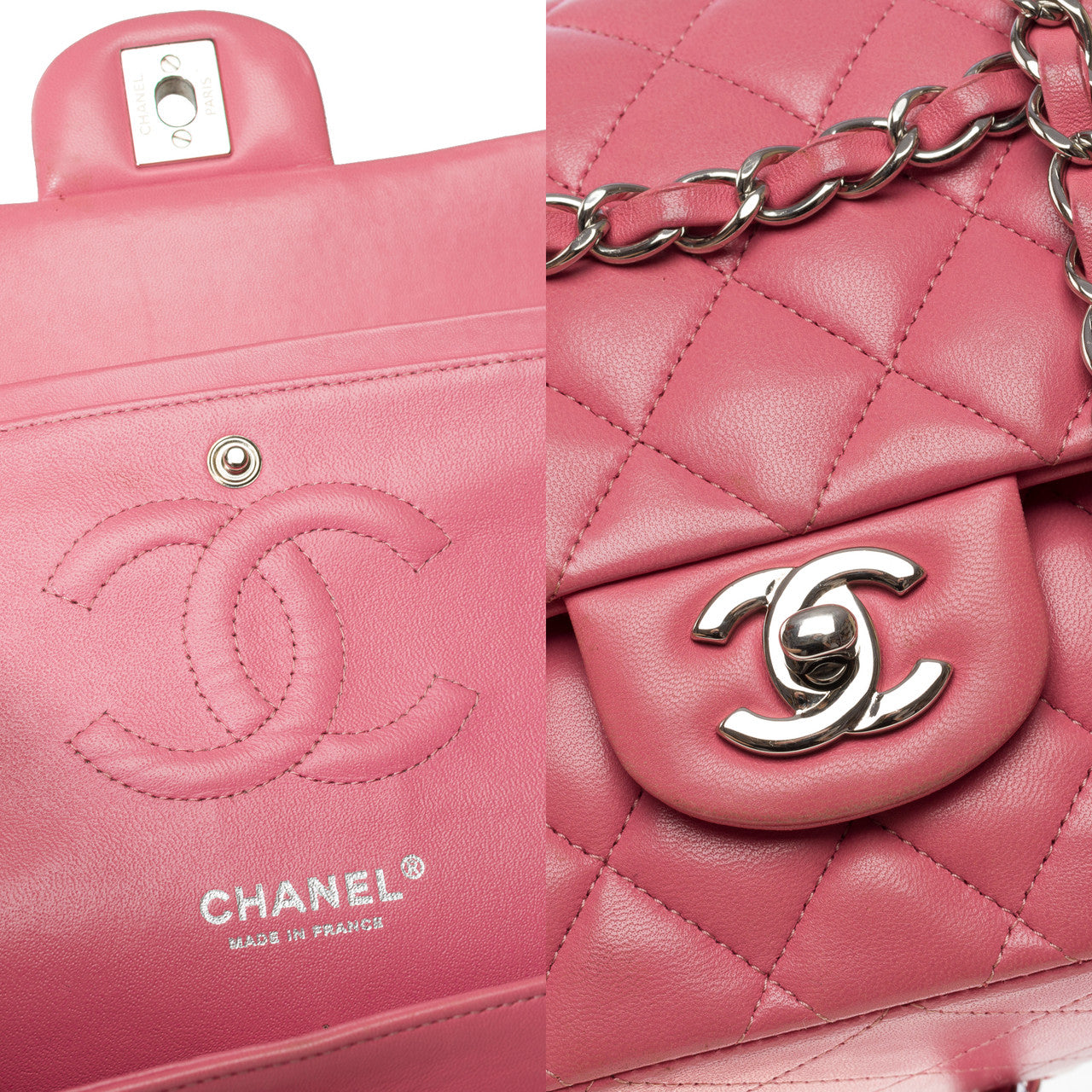 Sac CHANEL Timeless/Classique en Cuir Rose - 101622