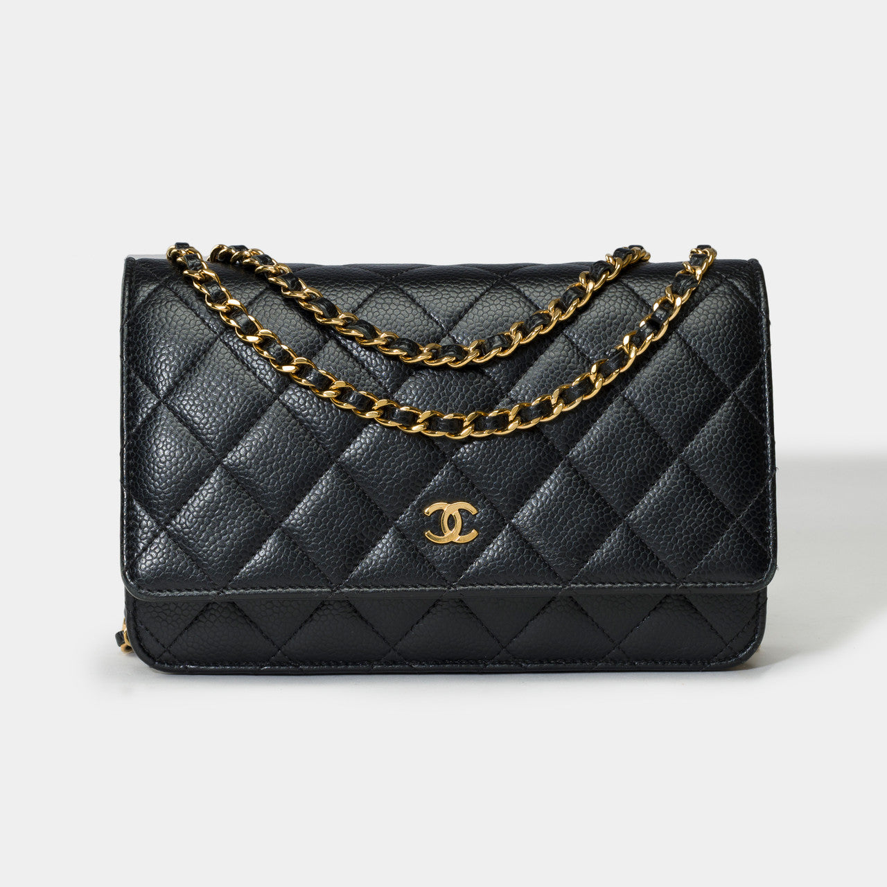 Sac CHANEL Wallet on Chain en Cuir Noir - 101614