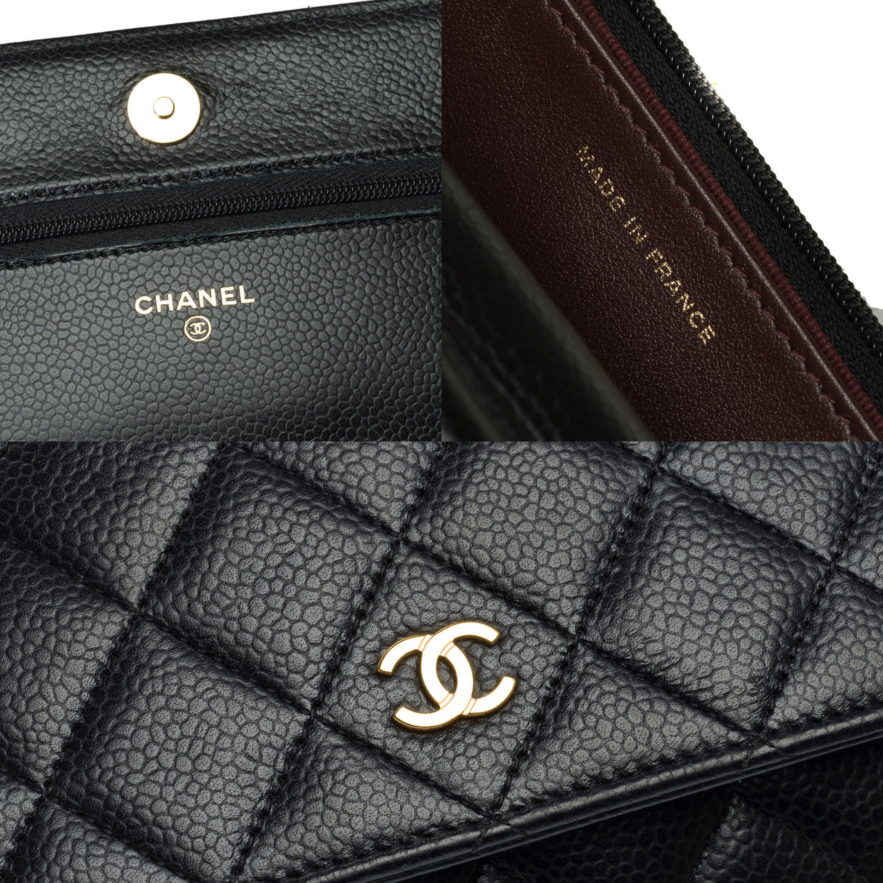Sac CHANEL Wallet on Chain en Cuir Noir - 101614