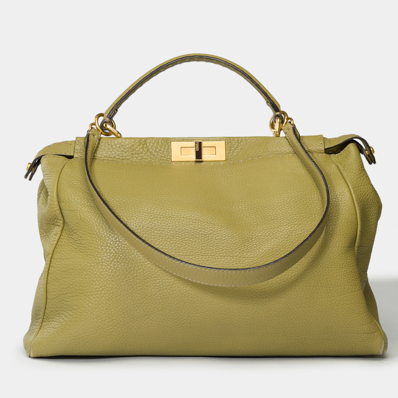 Sac FENDI Peekaboo X-Lite en Cuir Vert - 101715