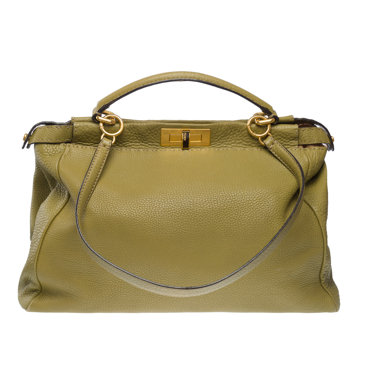 Sac FENDI Peekaboo X-Lite en Cuir Vert - 101715